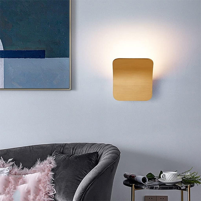 Aplique aluminio oro 18x20cm 12W LED  - TOAP0093