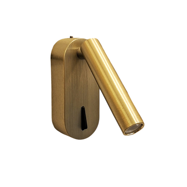 Aplique de lectura metal oro 4.5x11.2x11 cm 3W 3000k LED - TOAP0096