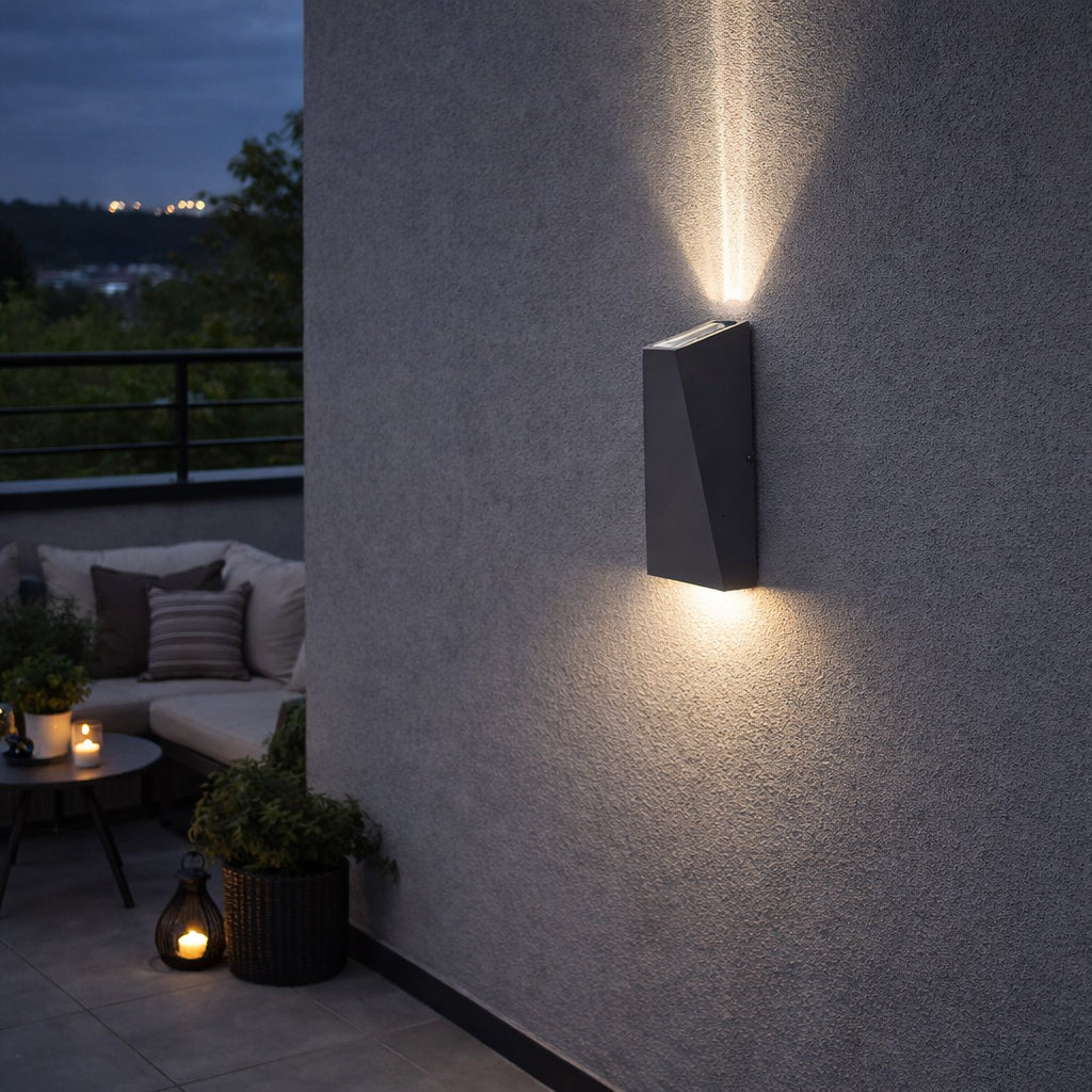 Aplique aluminio gris 8,5x20cm 3000K IP65 6W LED - TOAP0102