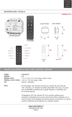 Driver inalámbrico tipo A más control remoto Dimeable a 220V- TODI0003