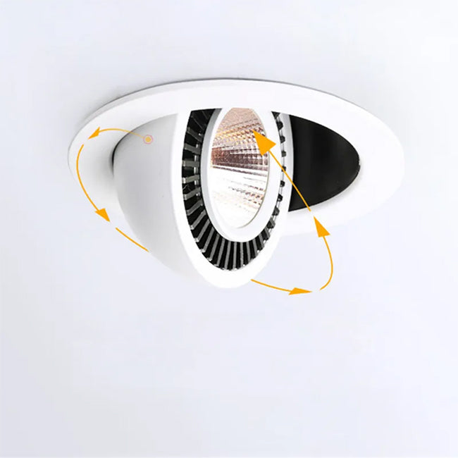 Foco embutido aluminio blanco Ø 9 cm LED 6W - TOFO0010