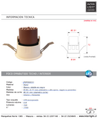 Foco embutido dimeable metal blanco Ø 8,4 cm LED 8W - TOFO0031