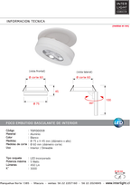 Foco embutido dimeable aluminio blanco Ø 7 cm LED 4W - TOFO0059