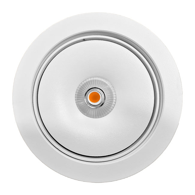 Foco embutido basculante aluminio blanco dimeable Ø12 cm LED 9W - TOFO0080