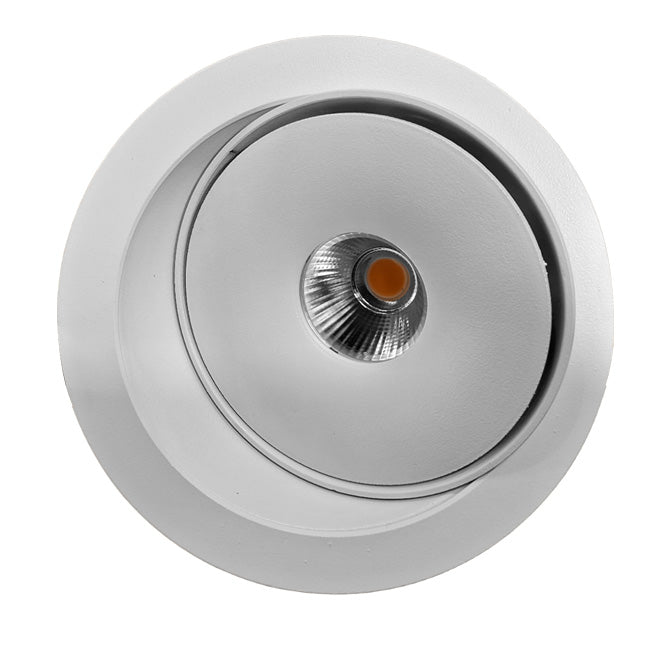 Foco embutido basculante aluminio blanco dimeable Ø12 cm LED 9W - TOFO0080
