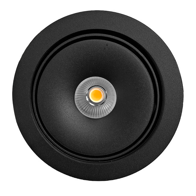 Foco embutido basculante aluminio negro dimeable Ø12 cm LED 9W - TOFO0081