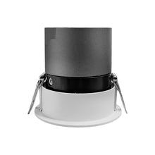 Cargar imagen en el visor de la galería, Foco embutido aluminio blanco interior negro brillante  Ø 8,5 cm LED 10W
