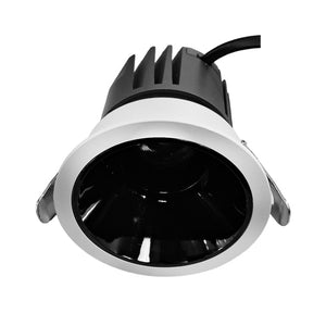 Foco embutido aluminio blanco interior negro brillante  Ø 8,5 cm LED 10W