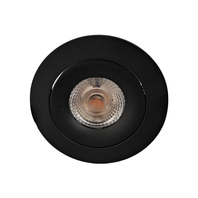 Foco embutido dimeable metal negro baculante Ø 11 cm LED 12W - TOFO0084