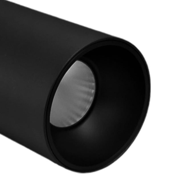 Foco aluminio sobrepuesto negro Ø7,5x12cm LED 12W - TOFO0085