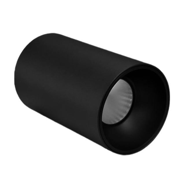 Foco aluminio sobrepuesto negro Ø7,5x12cm LED 12W - TOFO0085