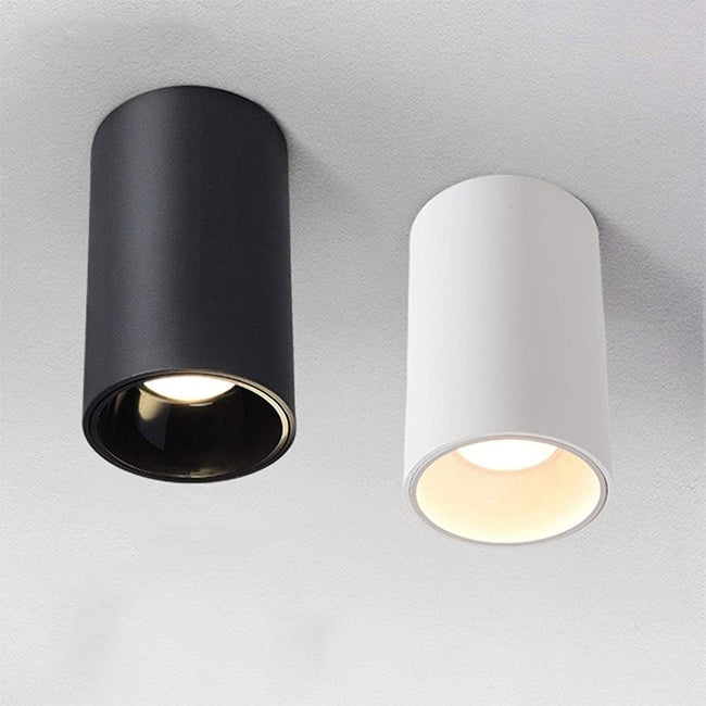 Foco aluminio sobrepuesto negro Ø7,5x12cm LED 12W - TOFO0085