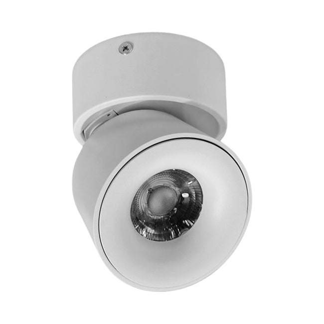 Foco sobrepuesto dimeable aluminio blanco basculante Ø 9 cm LED 10W - TOFO0089