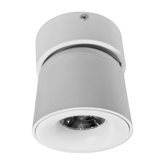 Foco sobrepuesto dimeable aluminio blanco basculante Ø 9 cm LED 10W - TOFO0089