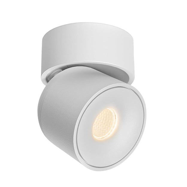 Foco sobrepuesto dimeable aluminio blanco basculante Ø 9 cm LED 10W - TOFO0089