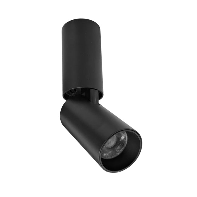 Foco sobrepuesto dirigible aluminio dimeable negro Ø4,3x16 cm LED 6W - TOFO0091
