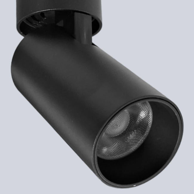 Foco sobrepuesto dirigible aluminio dimeable negro Ø4,3x16 cm LED 6W - TOFO0091