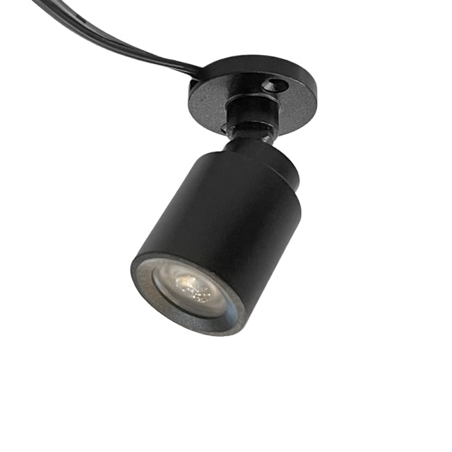 Foco Sobrepuesto mini 2W 2700K Negro 12V - TOFO0096