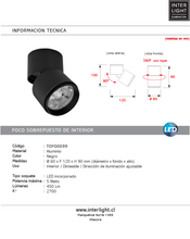 Cargar imagen en el visor de la galería, Foco Sobrepuesto aluminio negro Ø6x90 dimeable 5W LED - TOFO0099
