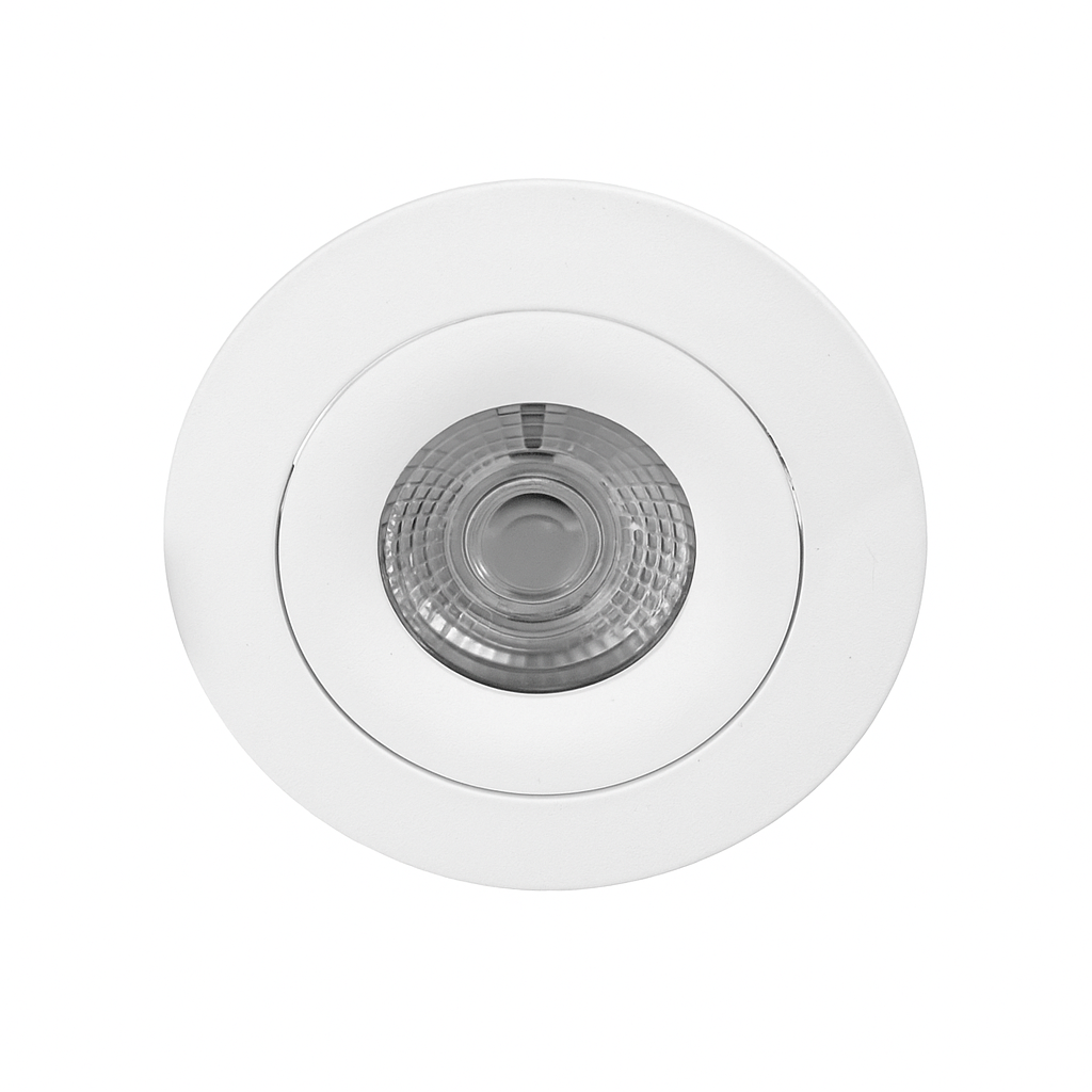 Foco embutido dimeable metal blanco baculante Ø 11 cm LED 12W - TOFO0100