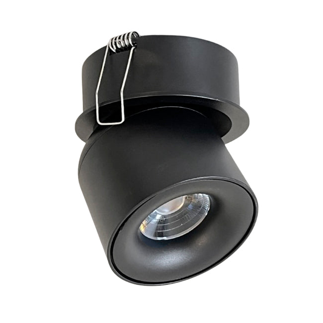 Foco embutido aluminio negro 8x11 cm  12W 2700K DIM - TOFO0102