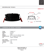 Foco embutido aluminio negro dimeable 5W LED - TOFO0117