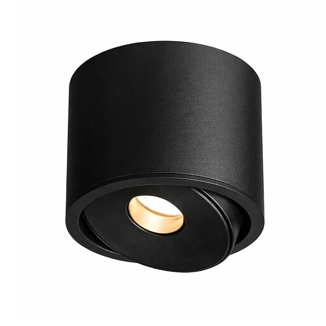 Foco sobrepuesto aluminio negro basculante dimeable  5W LED - TOFO0119