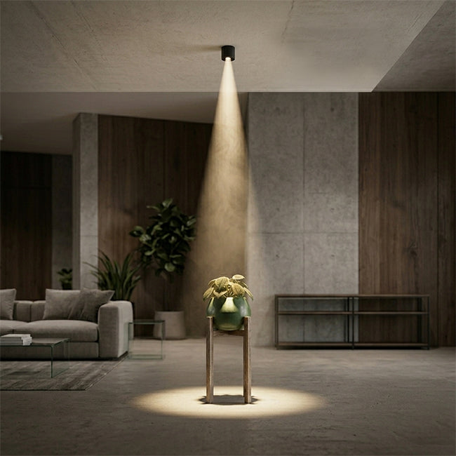 Foco sobrepuesto aluminio negro basculante dimeable  5W LED - TOFO0119