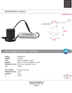 Foco embutido negro dimeable Ø6.2cm 10W  LED - TOFO0121