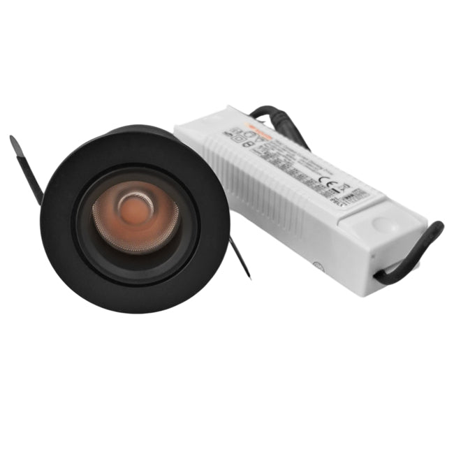 Foco embutido negro dimeable Ø6.2cm 10W  LED - TOFO0121