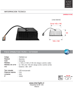 Foco embutido Pared antracita 16x16cm 5W  LED IP65  - TOFO0122