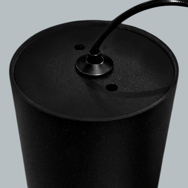 Lámpara colgante metal negro Ø6 cm GU10  - TOLC0046
