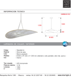 Lámpara colgante fibra de seda Ø 80 cm LED - TOLC0013 - TOLC0052