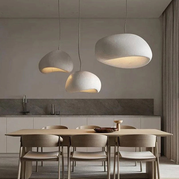Lámpara colgante resina blanca Ø70 cm E27 - TOLC0021