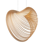 Lámpara suspendida madera Ø60 cm 10W LED 3000K - TOLC0025