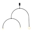 Lámpara colgante metal negro vidrio opal 1.20 cm G9 3 luces - TOLC0027