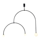 Lámpara colgante metal negro vidrio opal 1.20 cm G9 3 luces - TOLC0027