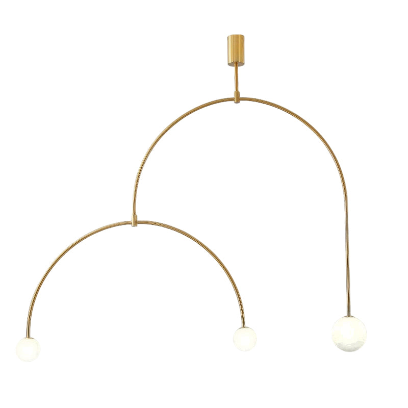 Lámpara colgante metal bronce vidrio opal 1.20 cm G9 3 luces - TOLC0028
