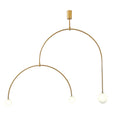 Lámpara colgante metal bronce vidrio opal 1.20 cm G9 3 luces - TOLC0028