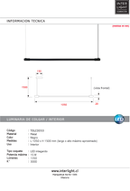 Lámpara colgante metal negro 105 cm LED 15W - TOLC0053