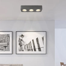 Cargar imagen en el visor de la galería, Plafon metal negro 33x11x6 cm LED  3 luces 27W LED - TOPL0016
