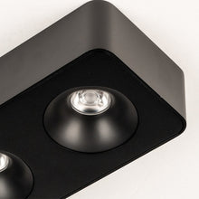 Cargar imagen en el visor de la galería, Plafon metal negro cm  2 luces 18W LED  - TOPL0020
