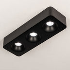 Plafon metal negro 33x11x6 cm LED  3 luces 27W LED - TOPL0016