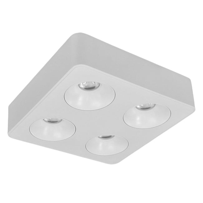 Plafon metal blanco 22x22x6 cm  4 luces 9W  LED - TOPL0017
