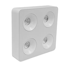 Cargar imagen en el visor de la galería, Plafon metal blanco 22x22x6 cm  4 luces 9W  LED - TOPL0017
