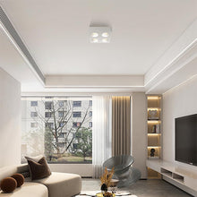Cargar imagen en el visor de la galería, Plafon metal blanco 22x22x6 cm  4 luces 9W  LED - TOPL0017
