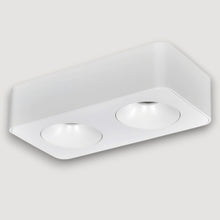 Cargar imagen en el visor de la galería, Plafon metal blanco cm  2 luces 18W LED - TOPL0019
