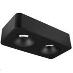 Plafon metal negro cm  2 luces 18W LED  - TOPL0020