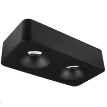 Cargar imagen en el visor de la galería, Plafon metal negro cm  2 luces 18W LED  - TOPL0020
