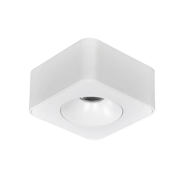 Plafon metal blanco 11x11x6cm 1 luz 9W LED - TOPL0021